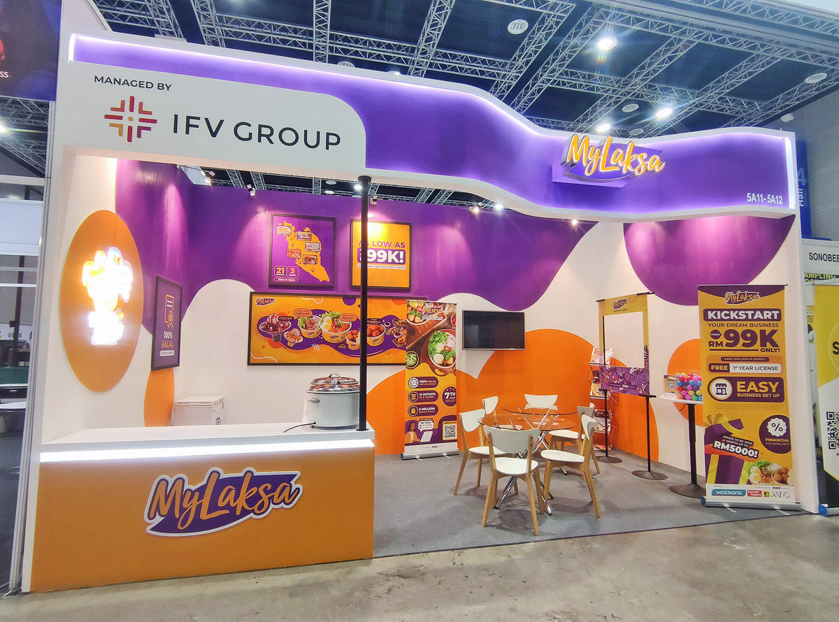 Exhibition Booth for Mylaksa | Booth Builder Malaysia – Exhireno Sdn Bhd | 202001013993 (1370313-H)